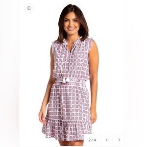 CABANA LIFE Americana Coverluxe Smocked Waist Dress Sz M, NWT